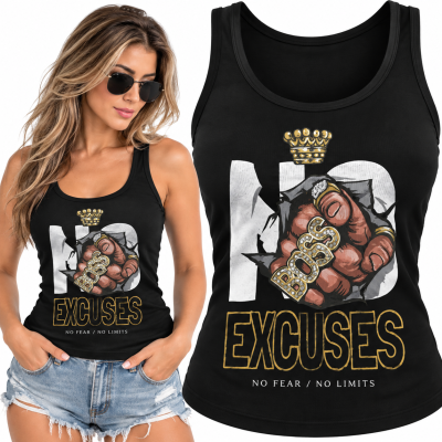 TANK TOP DAMSKI ŚMIESZNY   BOSSEXCUSES